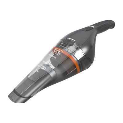 BLACK+DECKER NVC220WC-QW - Aspirateur a main - Dustbuster Lithium 7,2V - EasyGrip - Chrome et Titanium